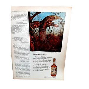 1979 Wild Turkey Kentucky Bourbon Whiskey Print Ad vintage 70s